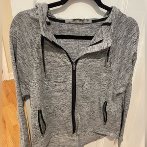 Athleta Gray zip up sweatshirt with hood